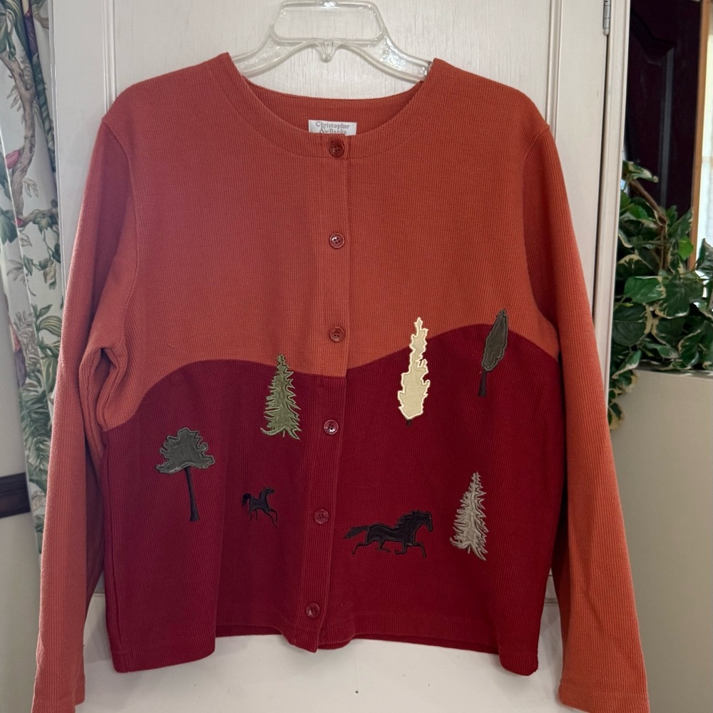 Women's Sweater Christopher & Banks country cabin size L